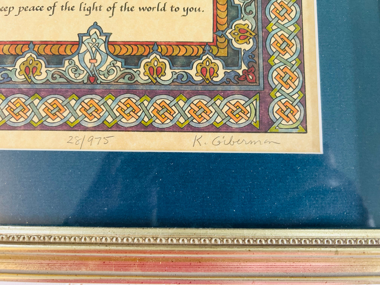 Framed Celtic Prayer-Limited Print