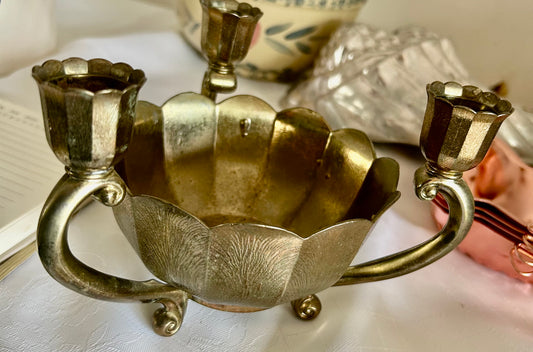 Italian Brass Candle Holder