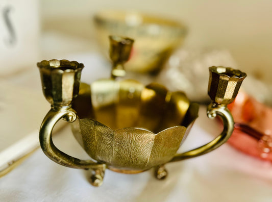 Italian Brass Candle Holder