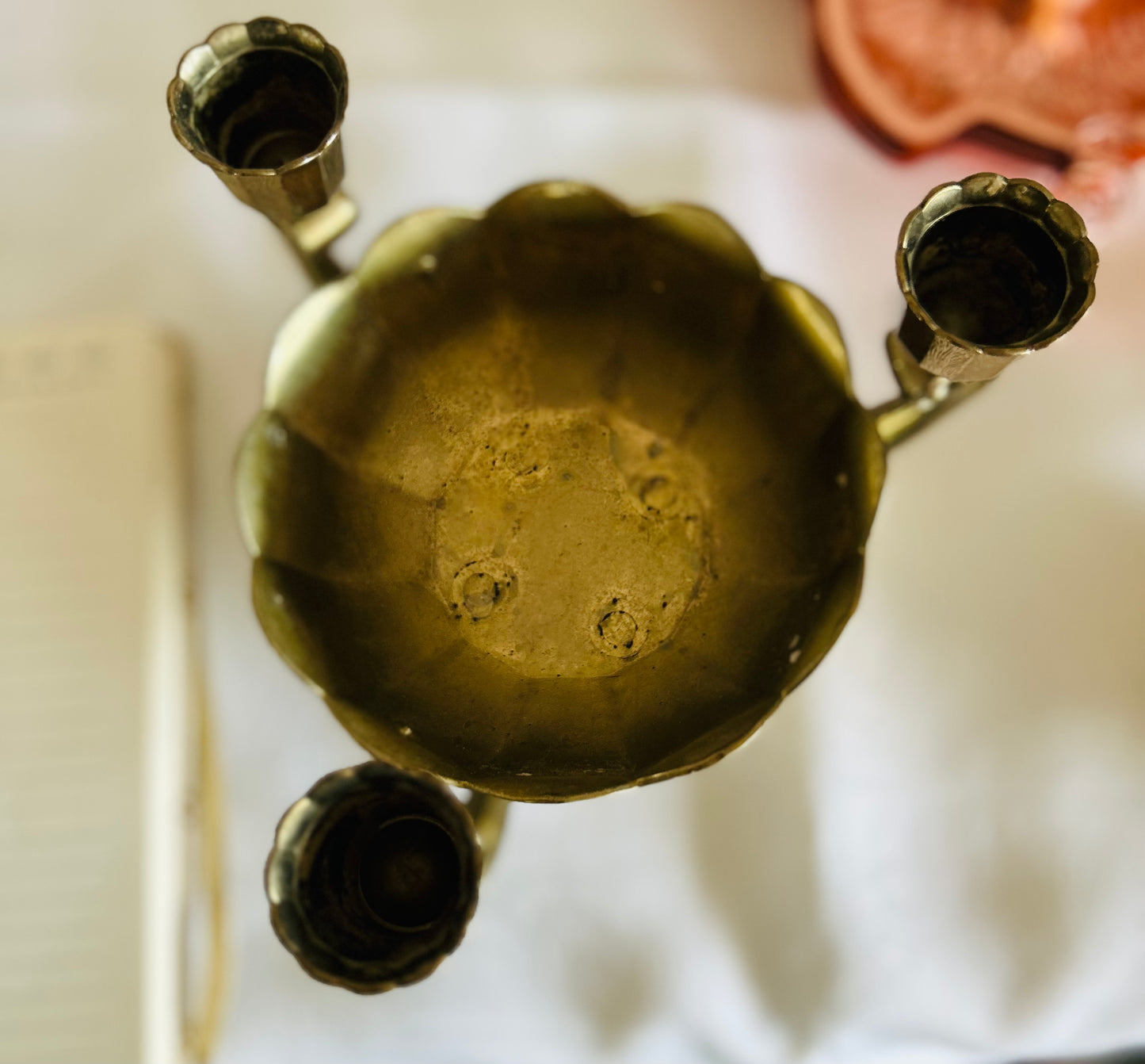 Italian Brass Candle Holder